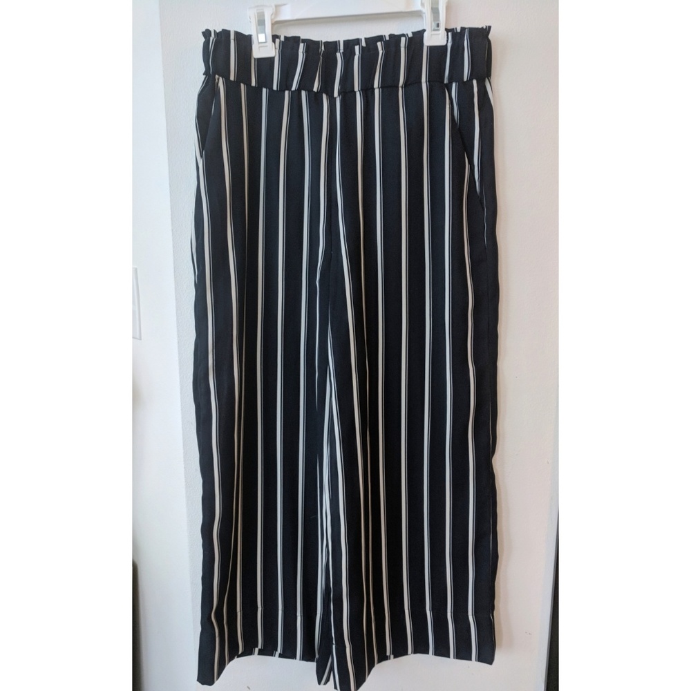 Navy striped culottes